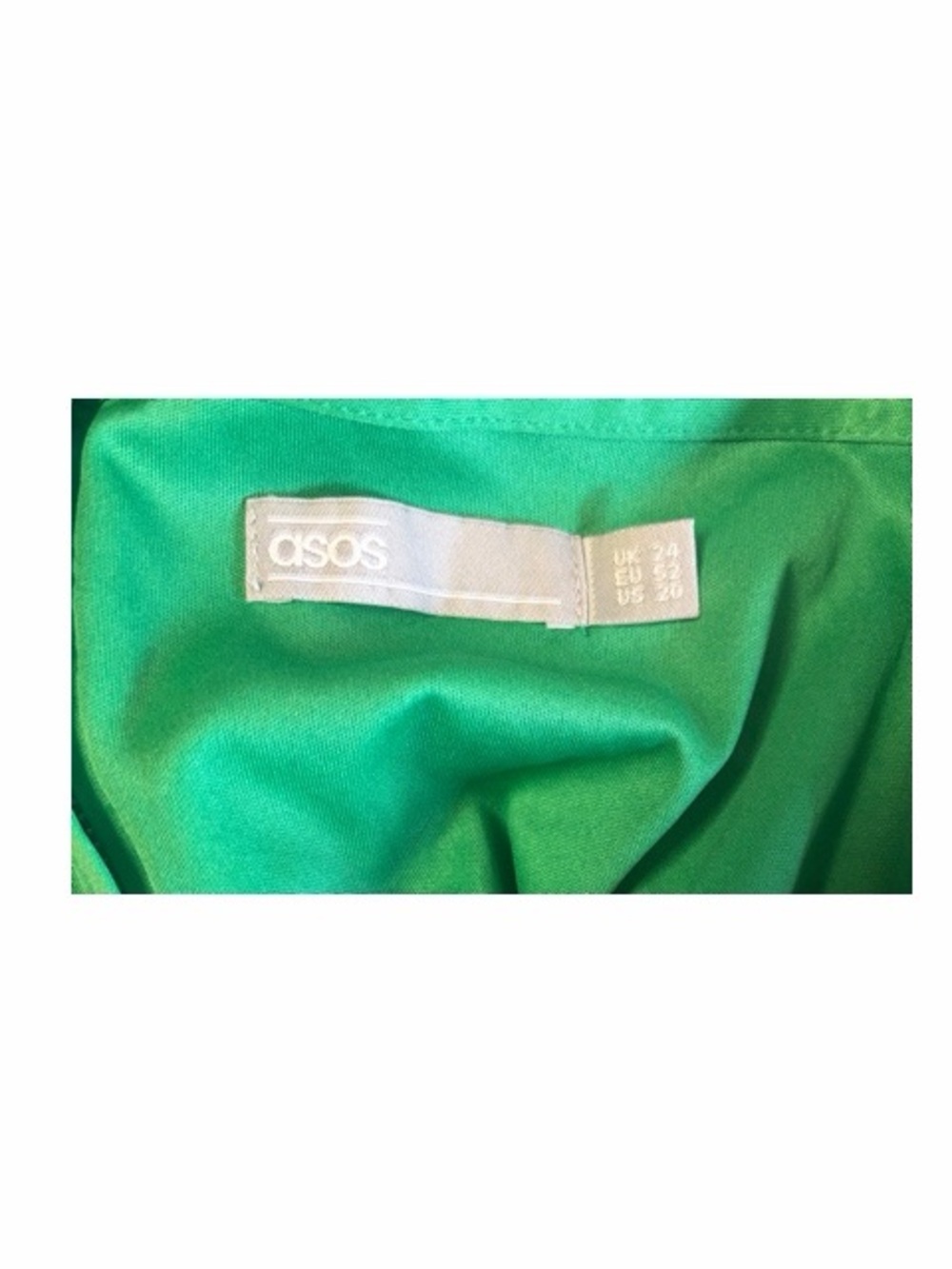 ASOS Midi Length Tea Ruffle Dress In Green - Picture 5 of 8